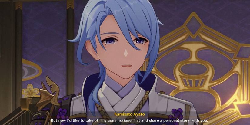 kamisato ayato telling a personal story in Genshin impact