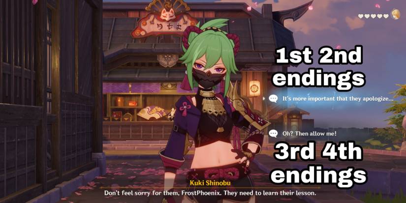 kuki hangout all four endings in genshin impact