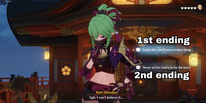 kuki hangout first and second ending in genshin impact
