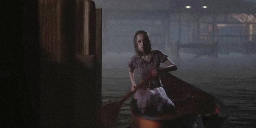 laura canoeing in the quarry