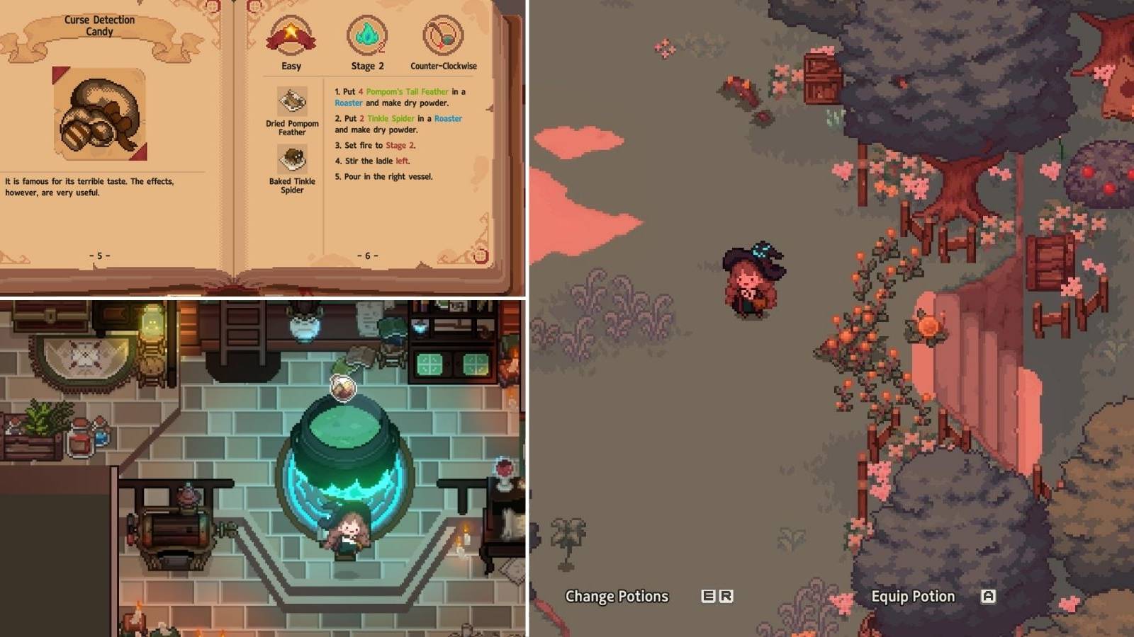 little witch in the woods potions