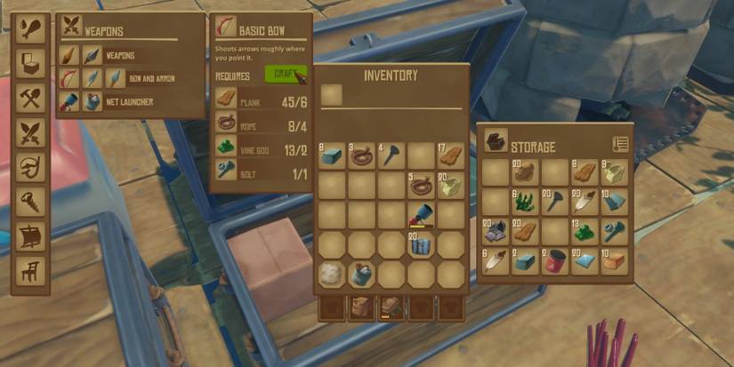 making a basic bow in raft