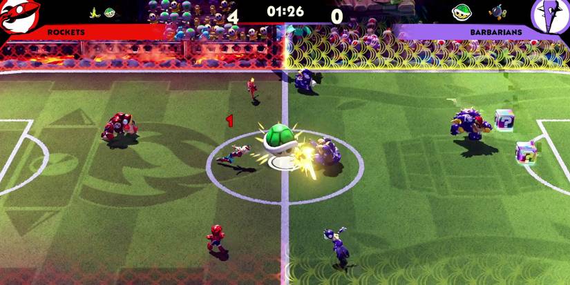 mario-strikers-battle-league-beginner-tips-green-shell-at-kick-off