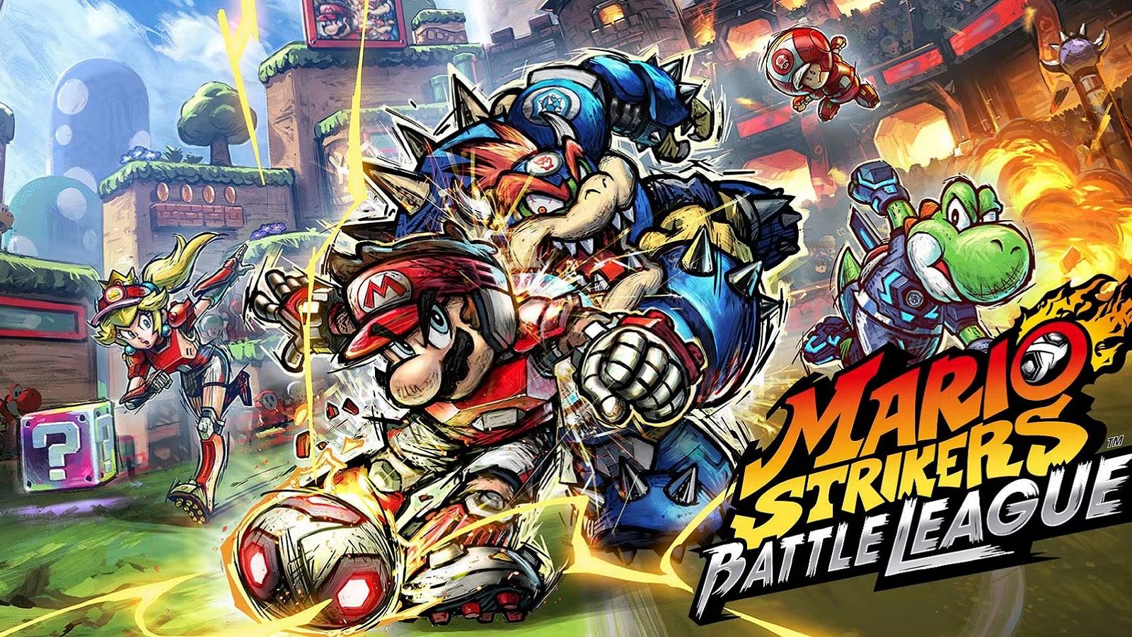 mario strikers battle league key art