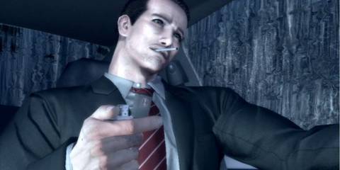 Francis Morgan Lighting a Cigarrette While Driving