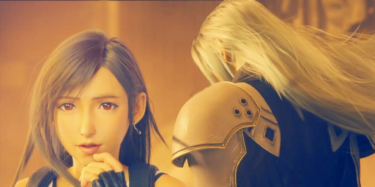 Tifa and Sephiroth in Final Fantasy 7 Remake