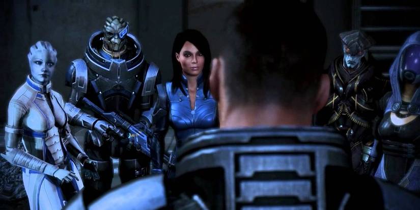 sheperd and his crew from mass effect 3