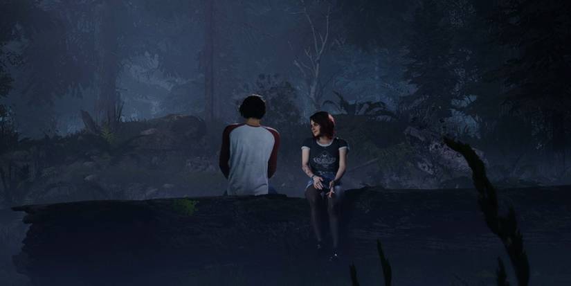 nick and Abigail talking in the quarry