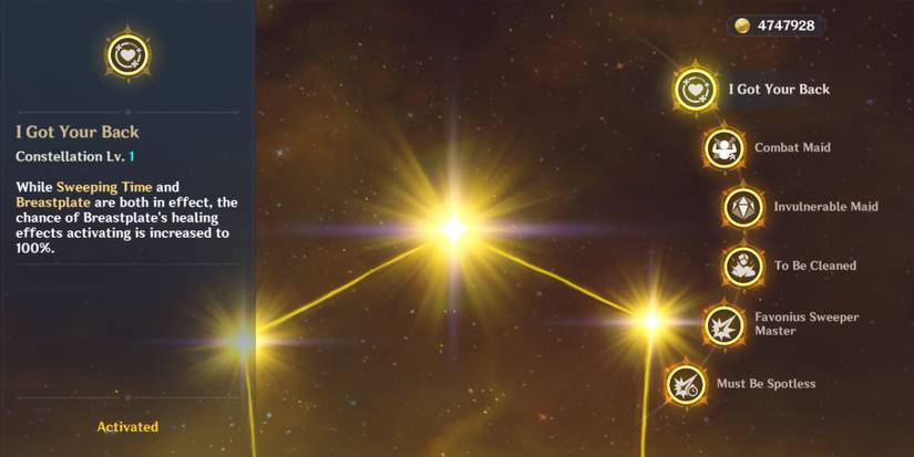 noelle's first constallation in genshin impact