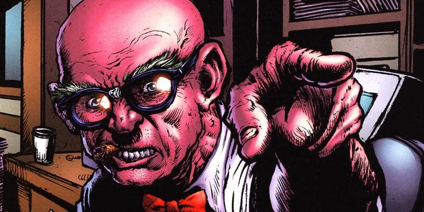 old legend pointing with his hand