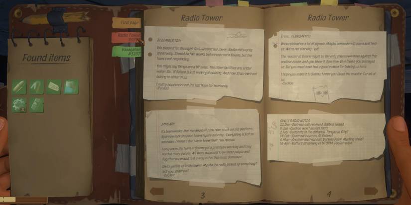 opening the jounral in raft