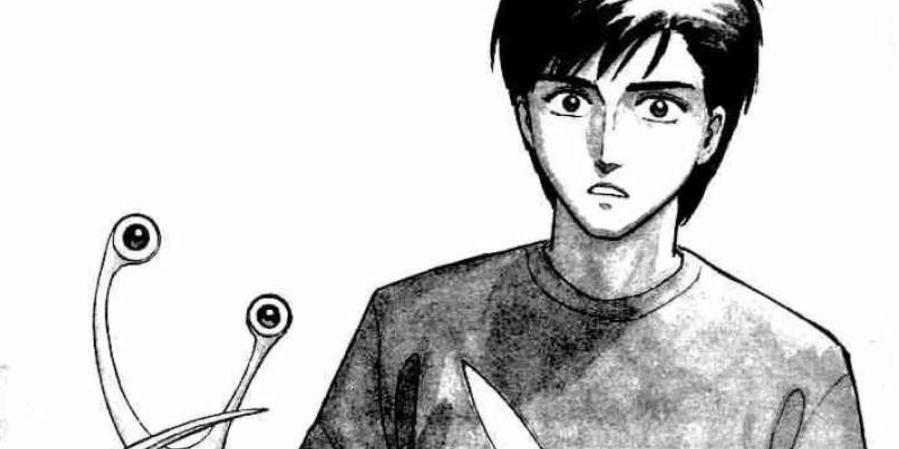 Shinichi Izumi in the Parasyte manga alien right hand
