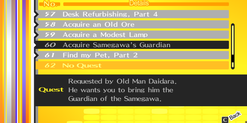 persona 4 golden quests list