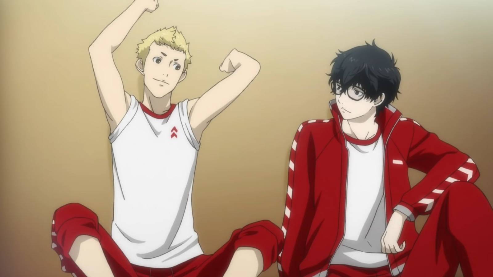 Persona 5 Royal Ryuji and Joker in Gym Class