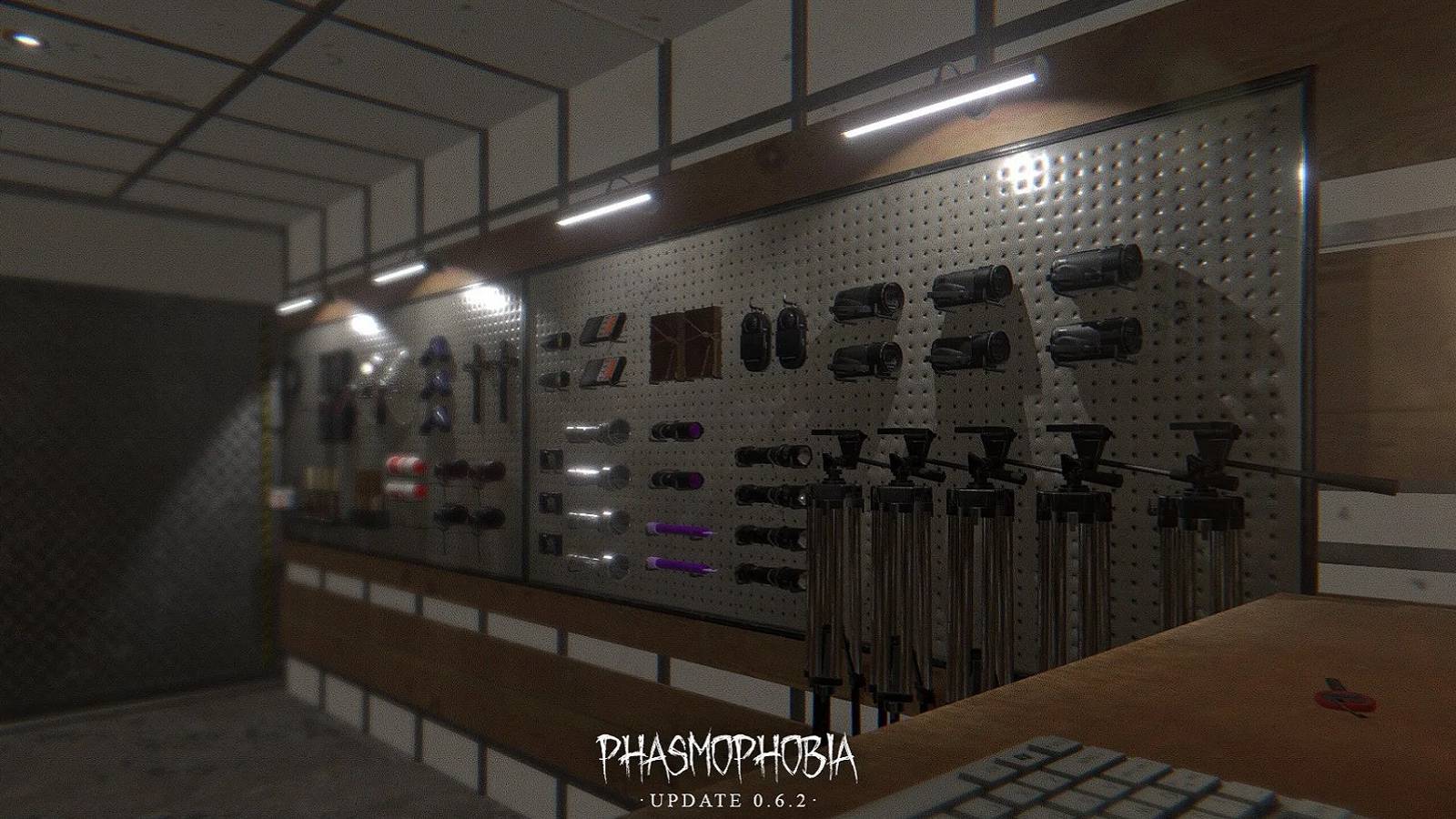 Image from Phasmophobia showing the new truck interior.