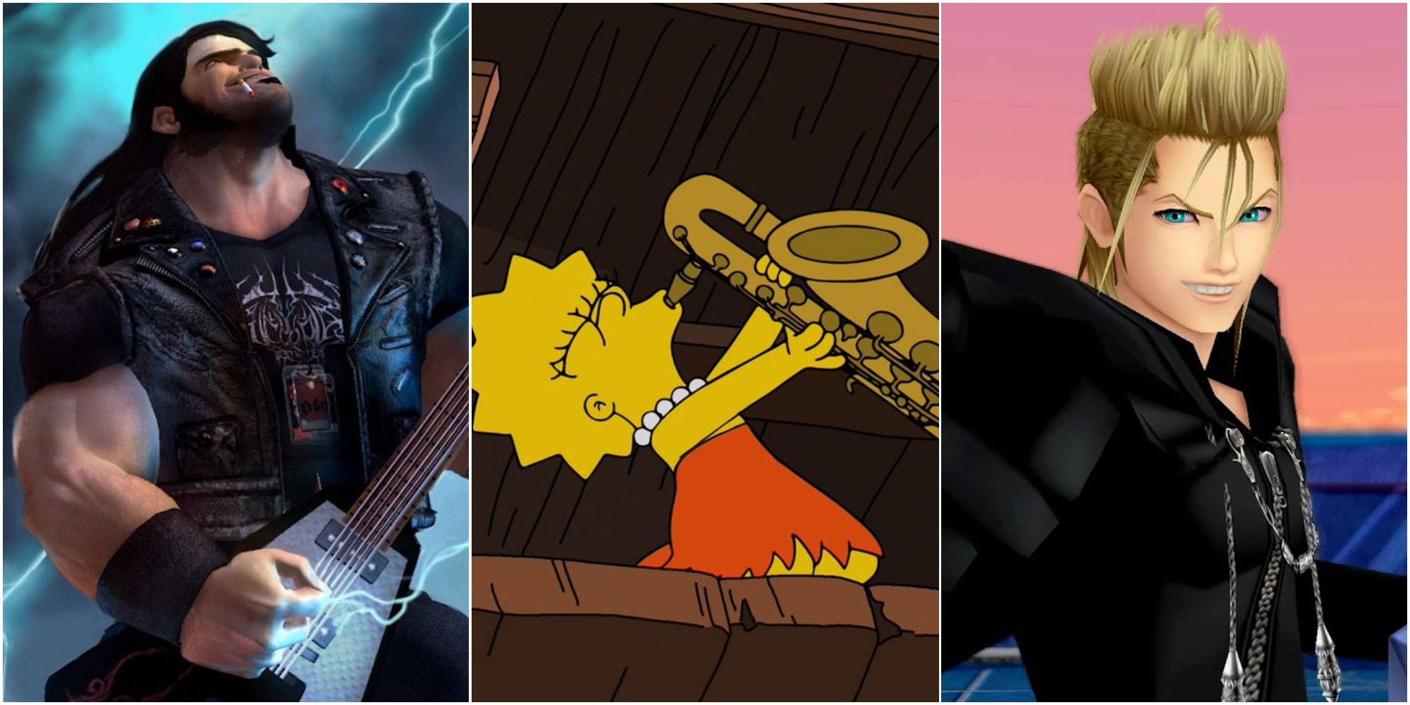 10 Video Game Characters Who Use Musical Instruments As Weapons Demyx Eddie Riggs Lisa Simpson