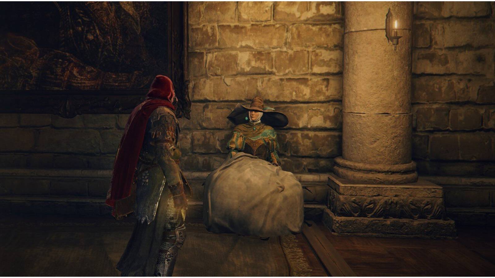 Player speaking to Rogier in elden ring