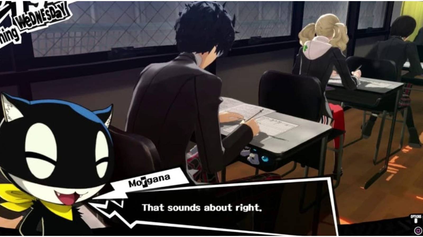 Joker taking a test.