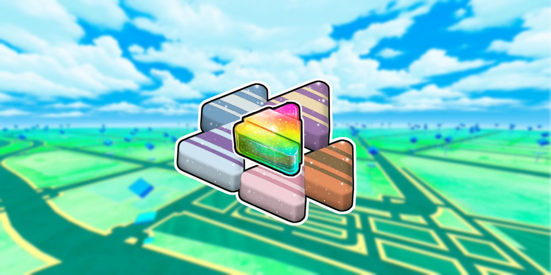 pokemon go xl image of candy with map background