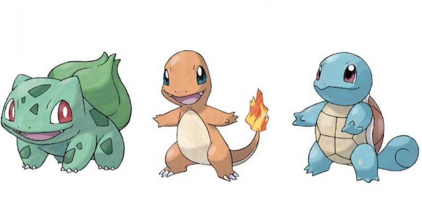 pokemon kanto starter bulbasaur charmander squirtle