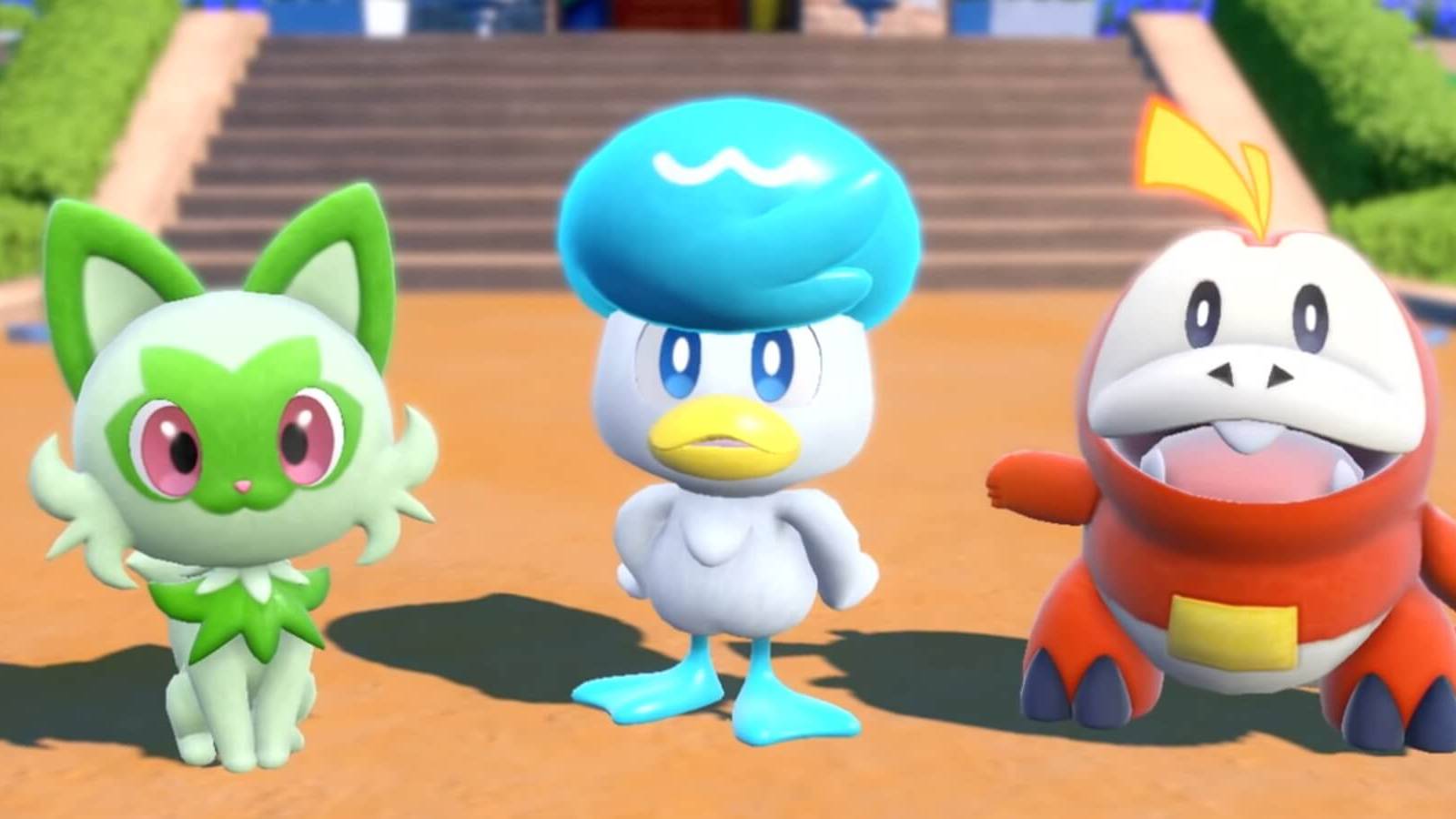 pokemon scarlet violet starter fuecoco sprigatito quaxly