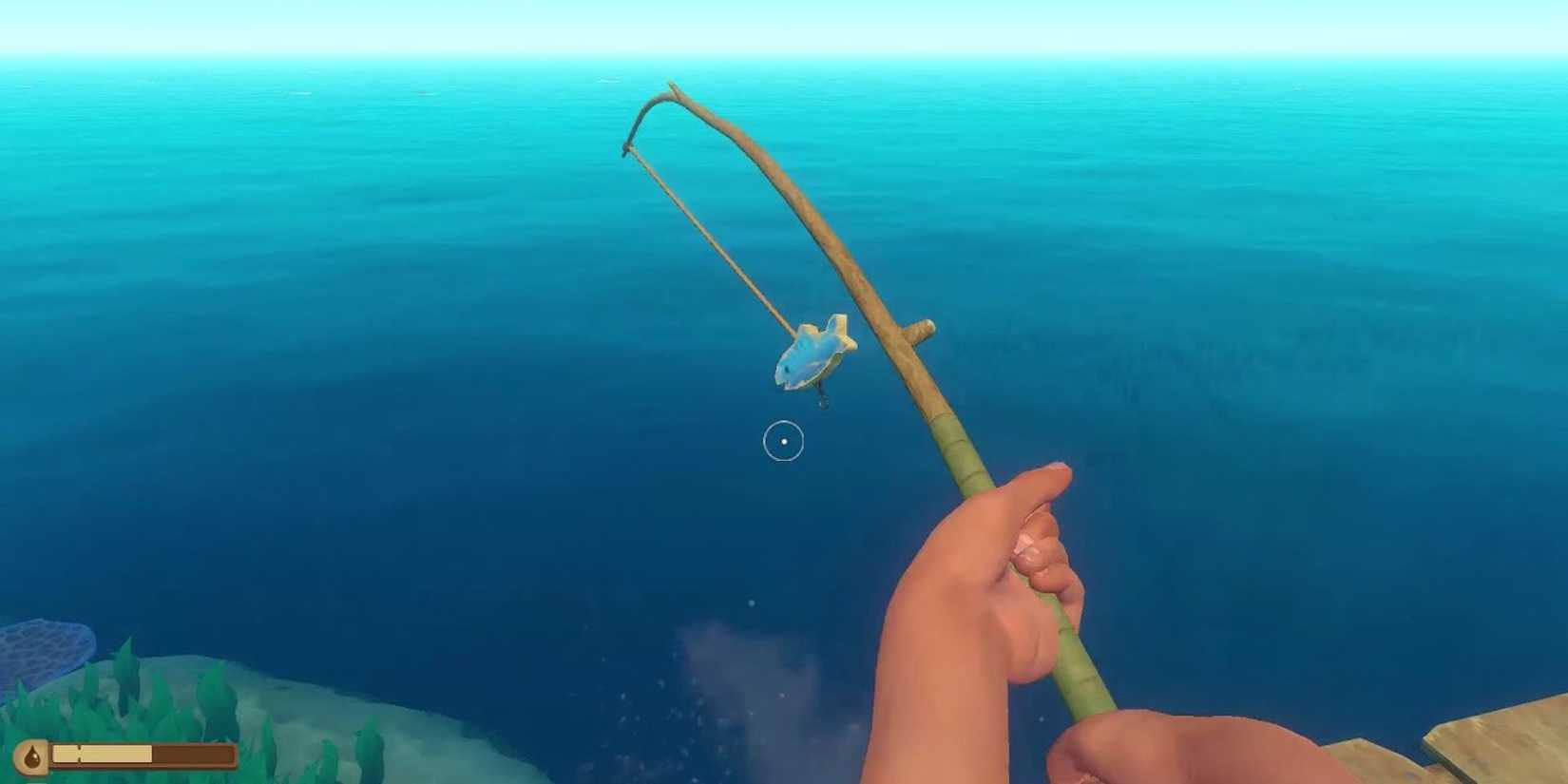 raft water fishing fish food