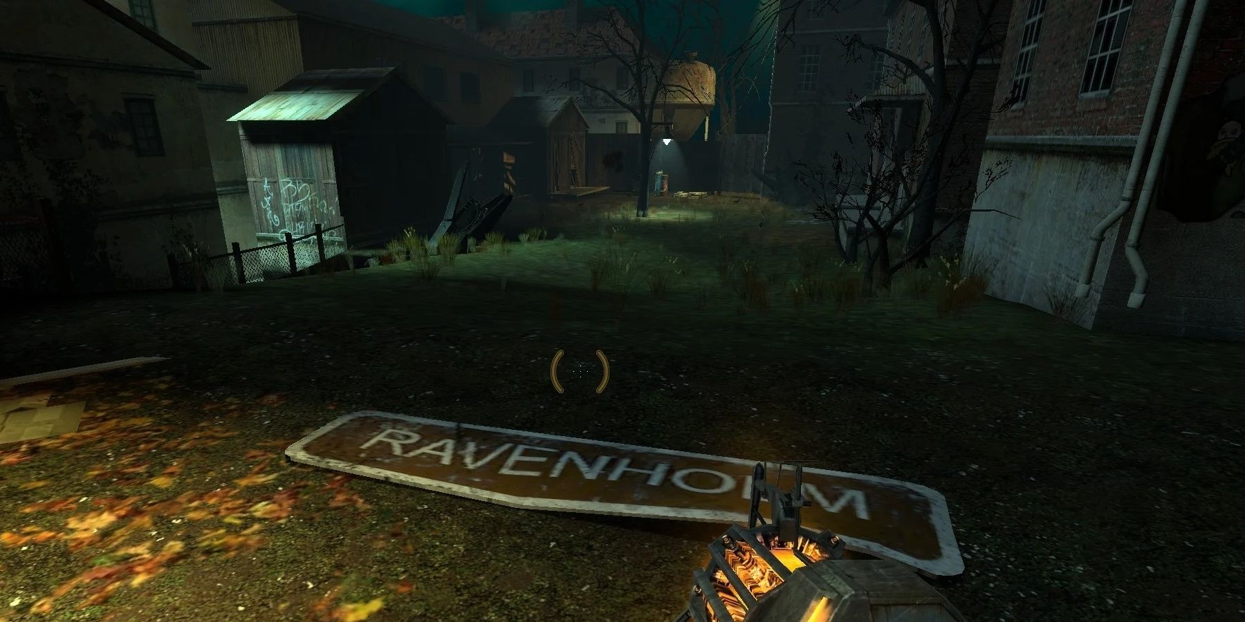 ravenholm town from Half Life 2 at night