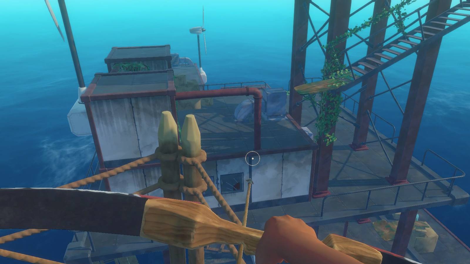 reaching the radio tower in raft