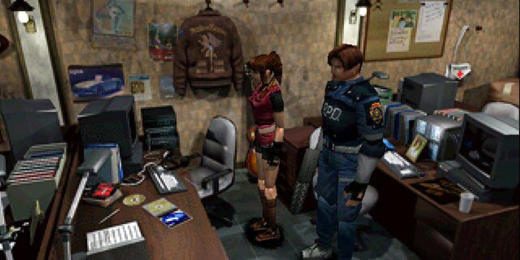 resident evil 2 1999 claire and leon