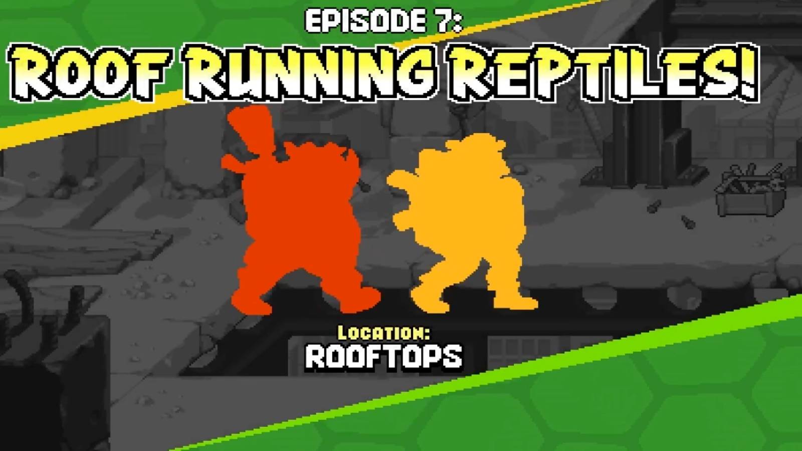 roof running reptiles tmnt shredders revenge