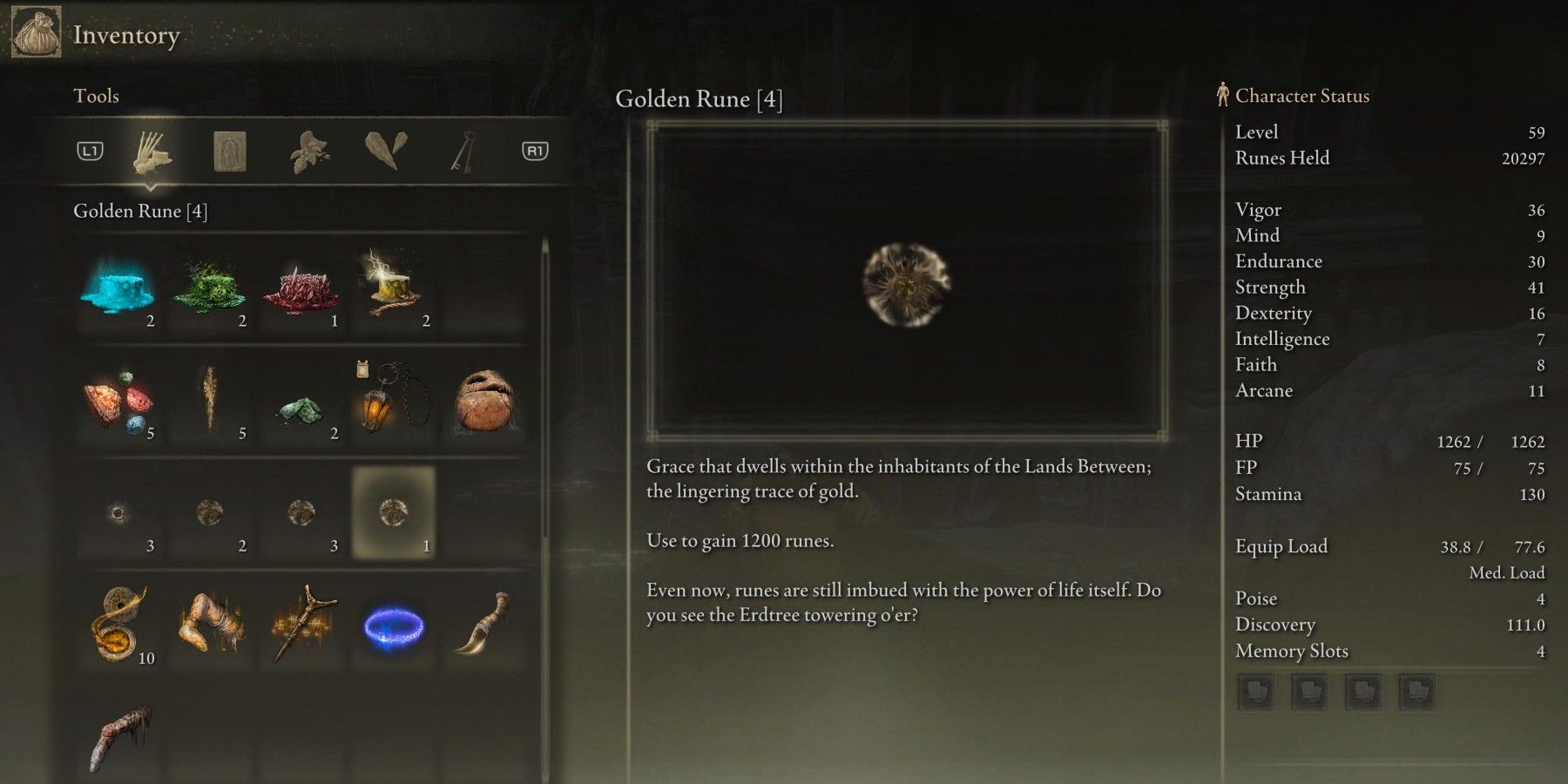 Elden Ring Golden Runes with values