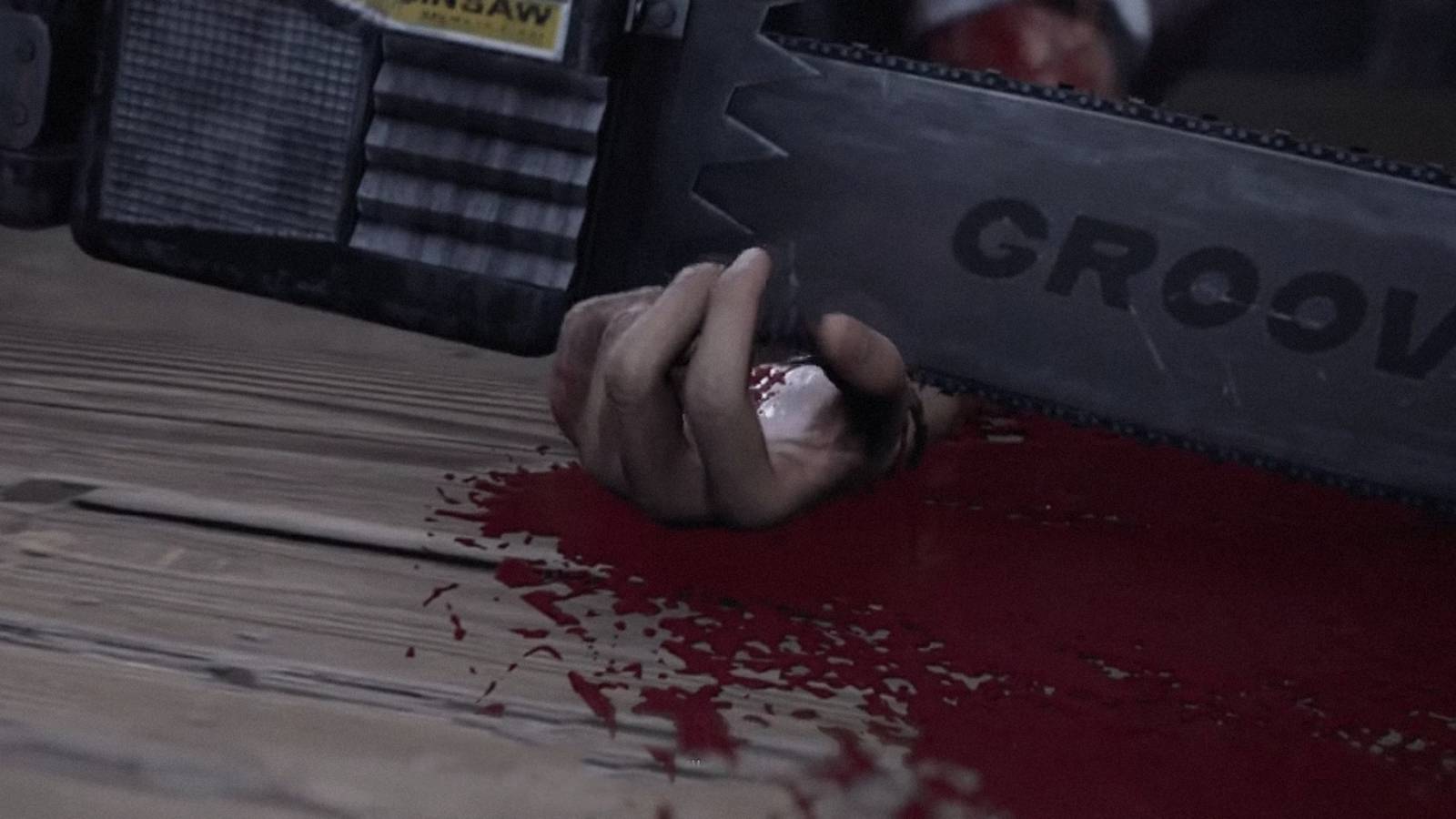 ryan cutting dylan's hand off in the quarry