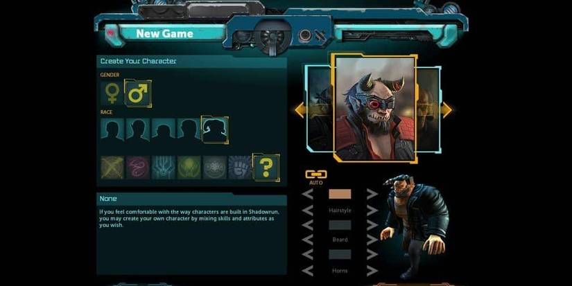 shadowrun build displaying options
