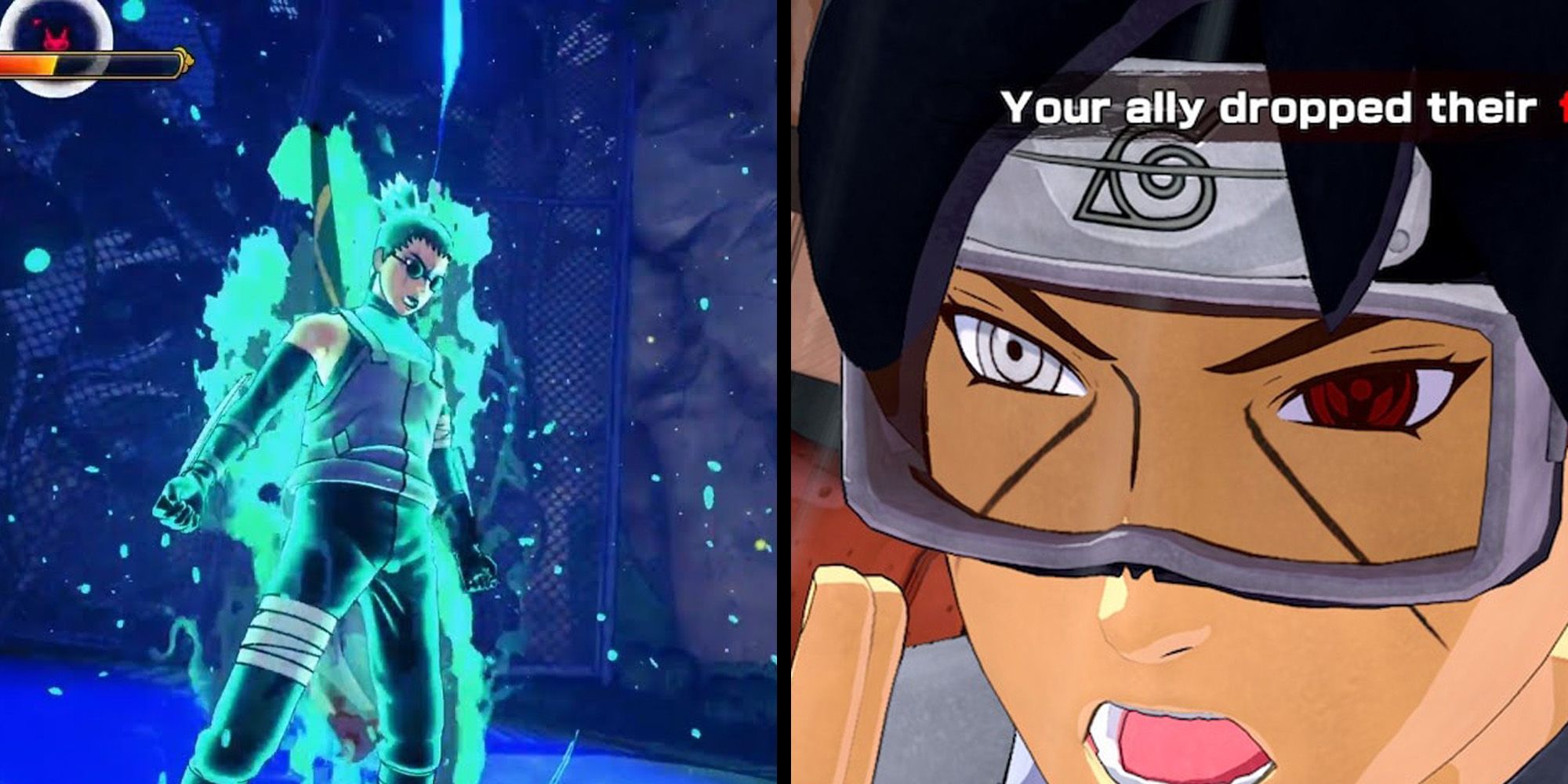 Rock Lee e Hinata em Naruto to Boruto: Shinobi Striker