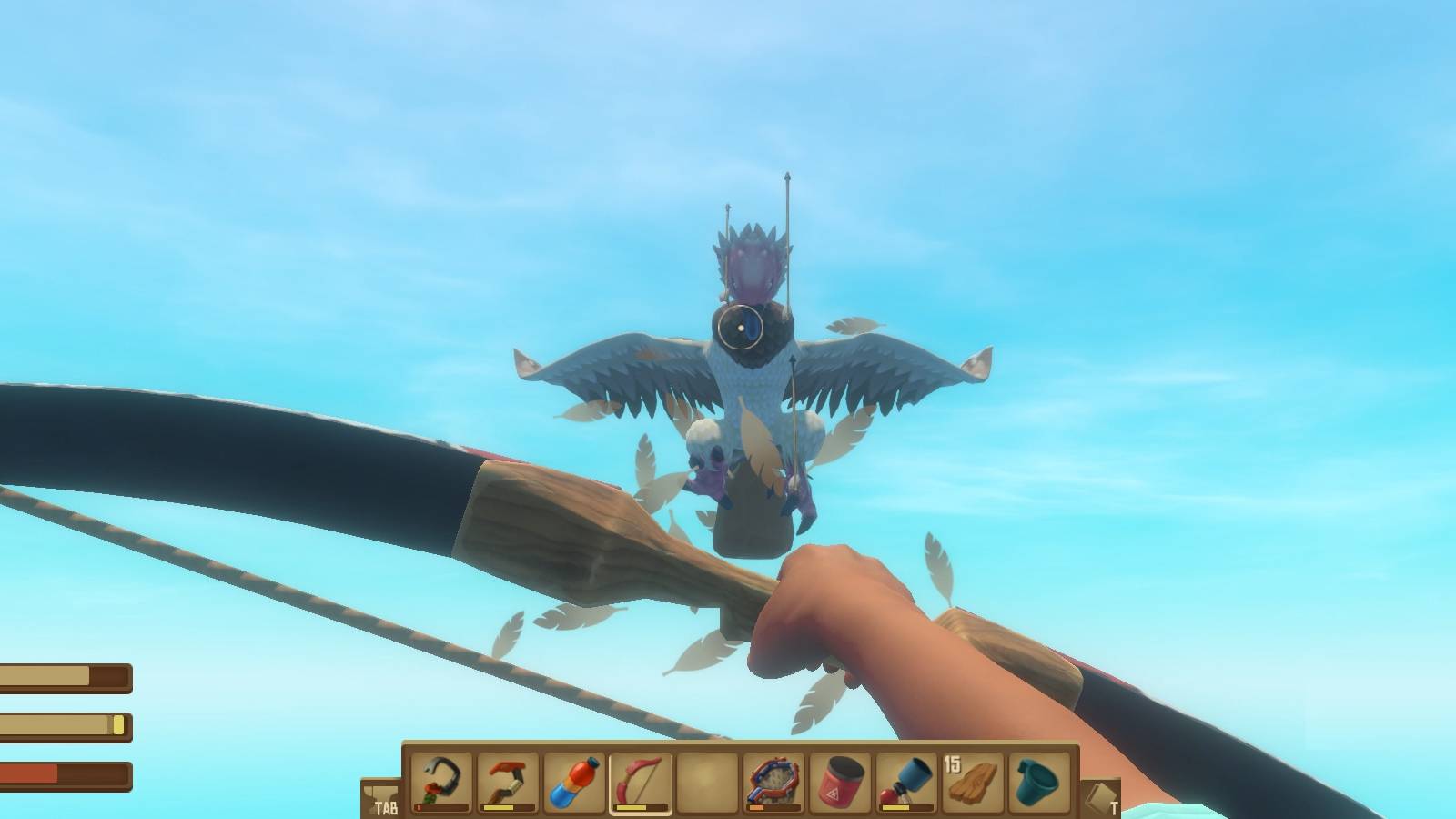 shooting down a screecher in raft