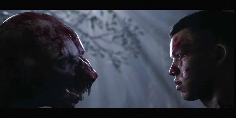 silas looking at ryan in the quarry