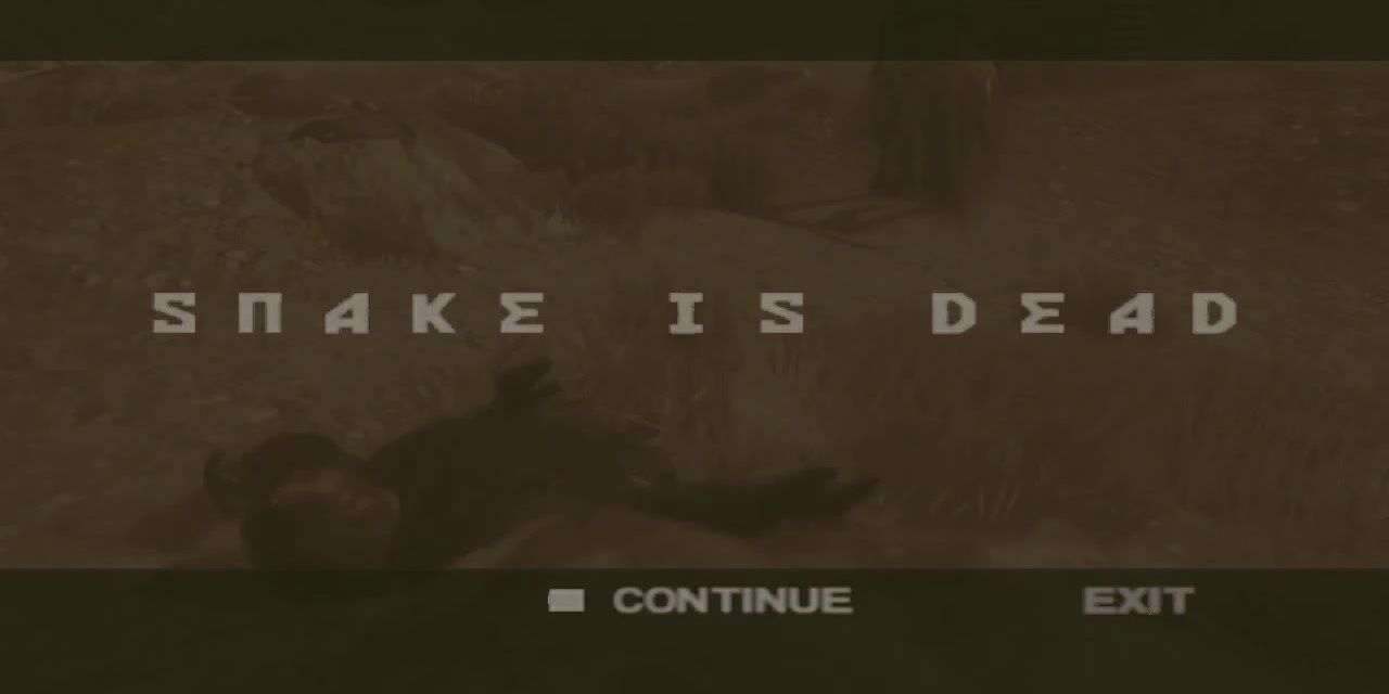 snake fake death pill game over screen