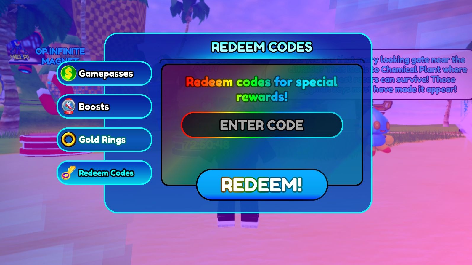 Sonic Speed Simulator Codes (August 2024)