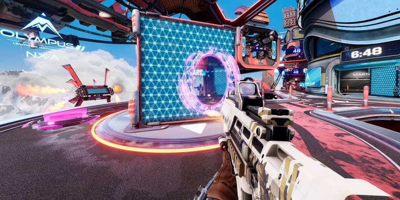 splitgate player looking through portal