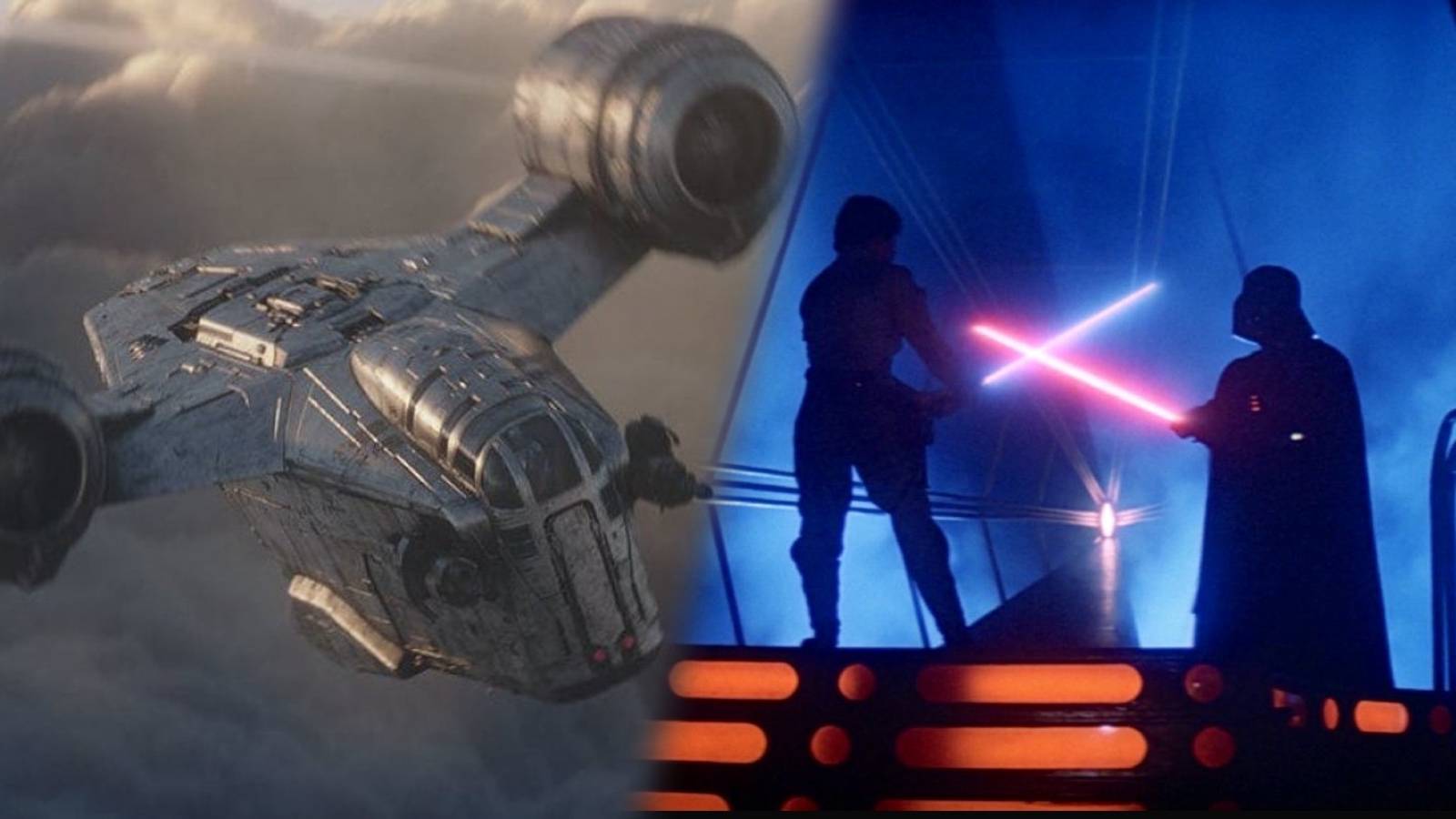 Star Wars Empire Strikes Back Mandalorian Razor Crest lightsabers Luke Darth Vader