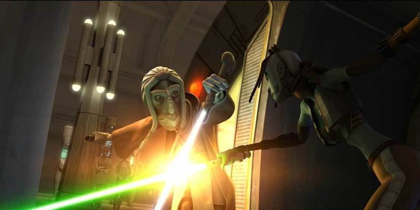 tera sinube fighting with his white saber