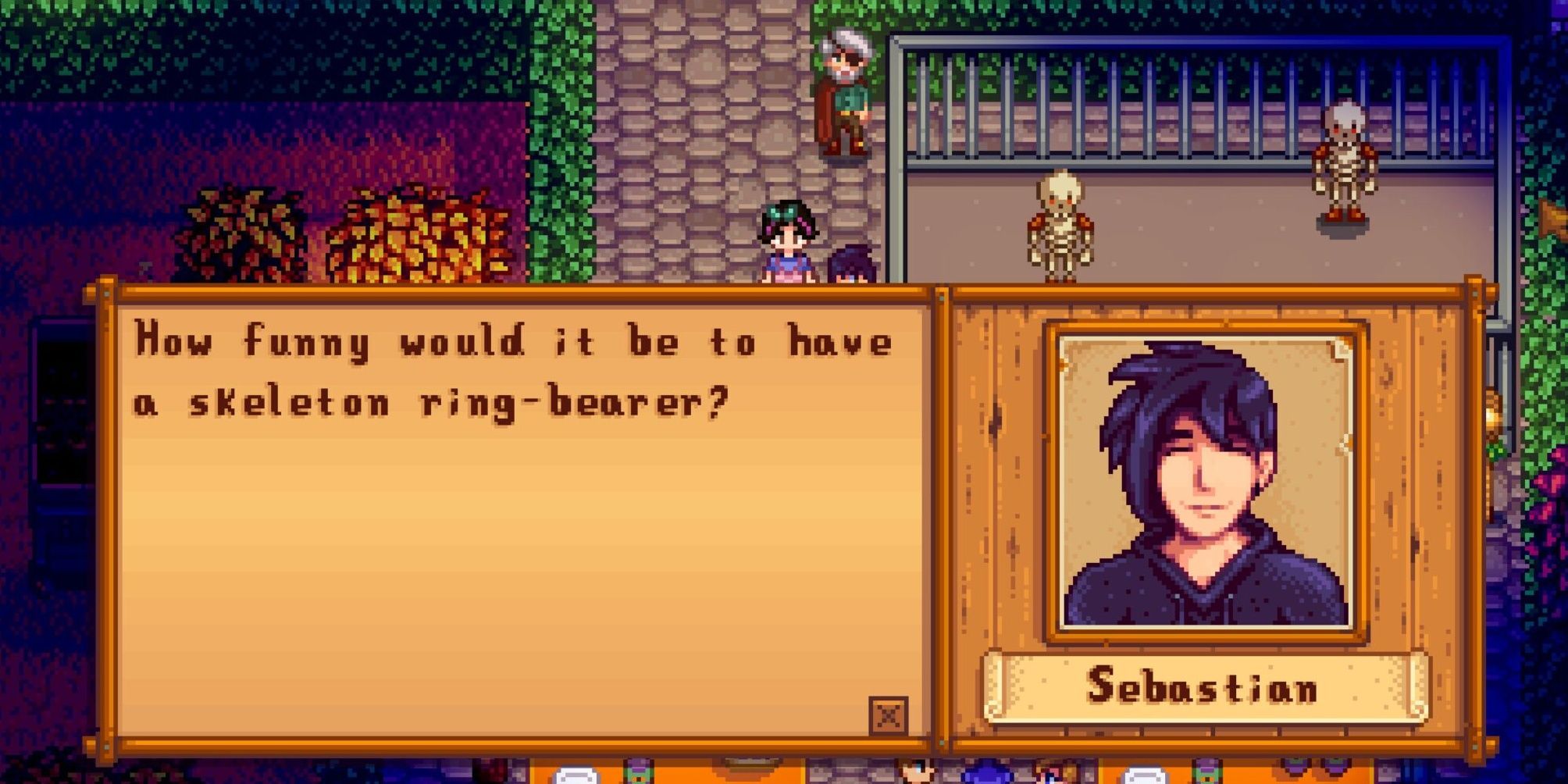 sebastian from stardew valley dialogue when engaged to player
