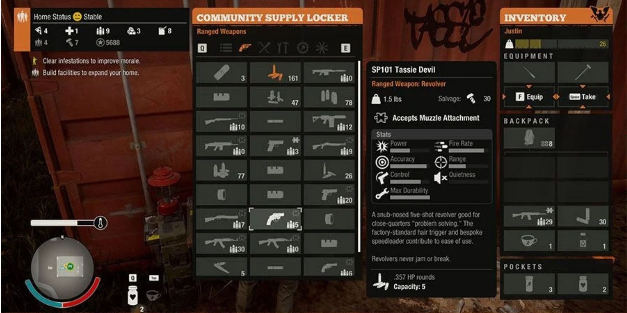 state of decay 2 SP101 Tassie Devil stats