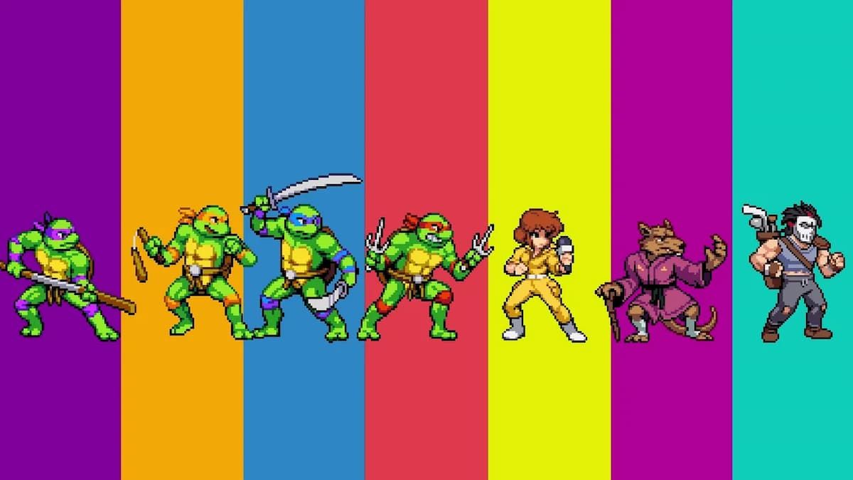 teenage mutant ninja turtles shredder's revenge playable characters