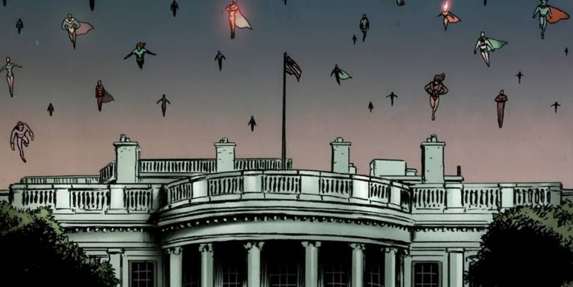 the boys comic superheroes white house