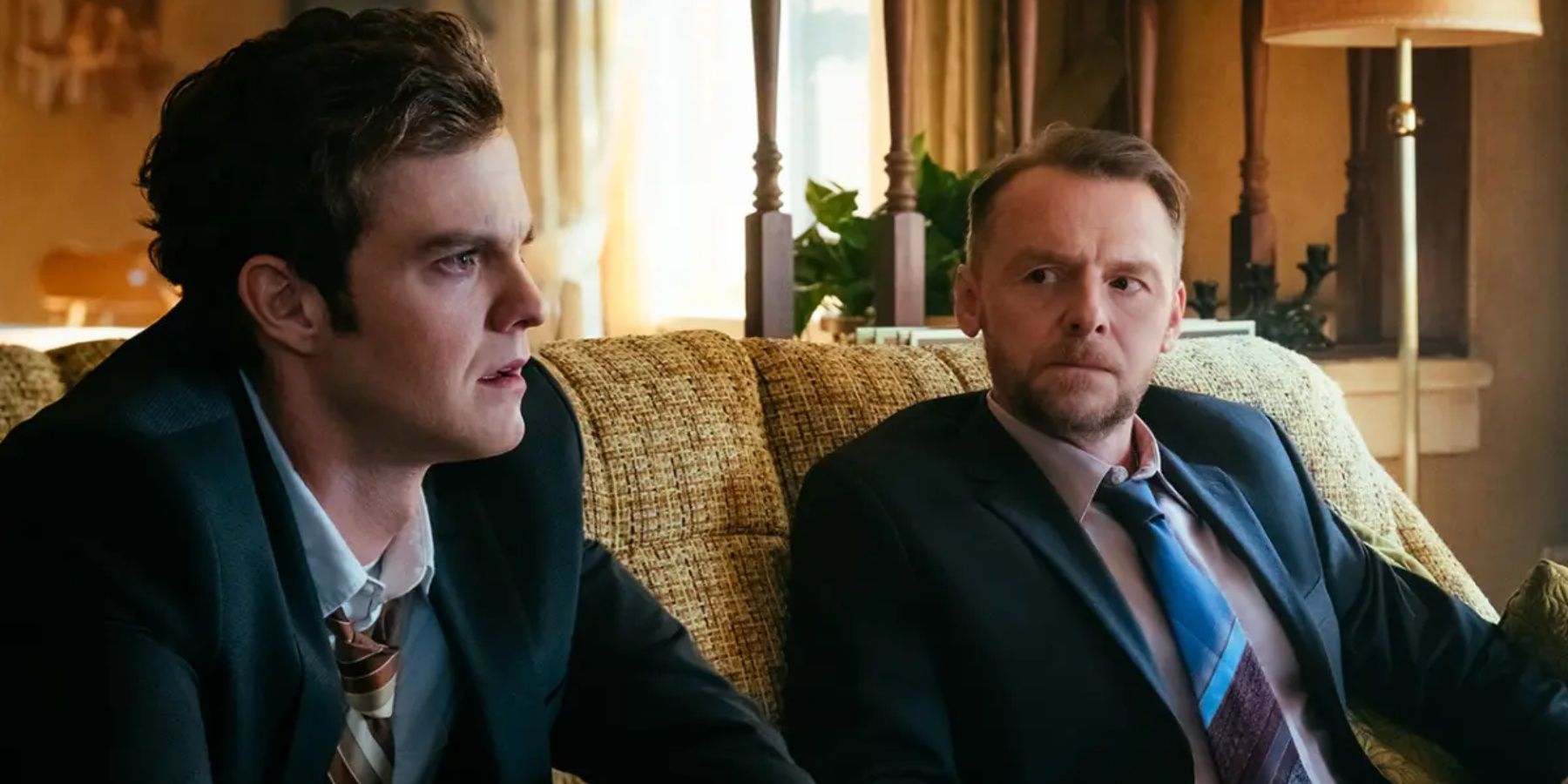 Jack Quaid and Simon Pegg in The Boys
