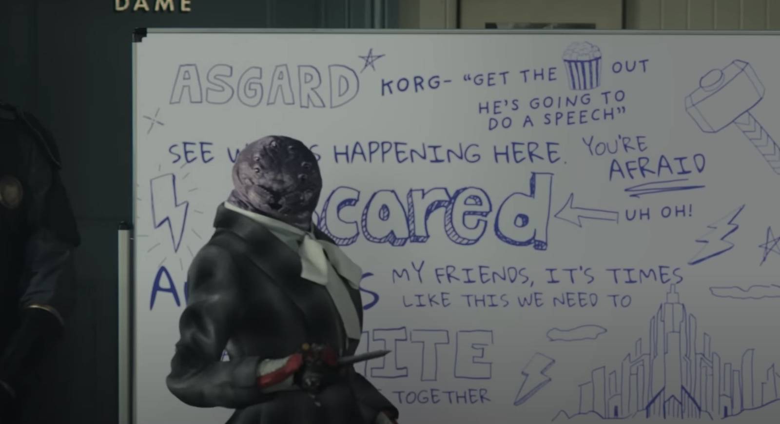 thor love and thunder miek whiteboard Cropped