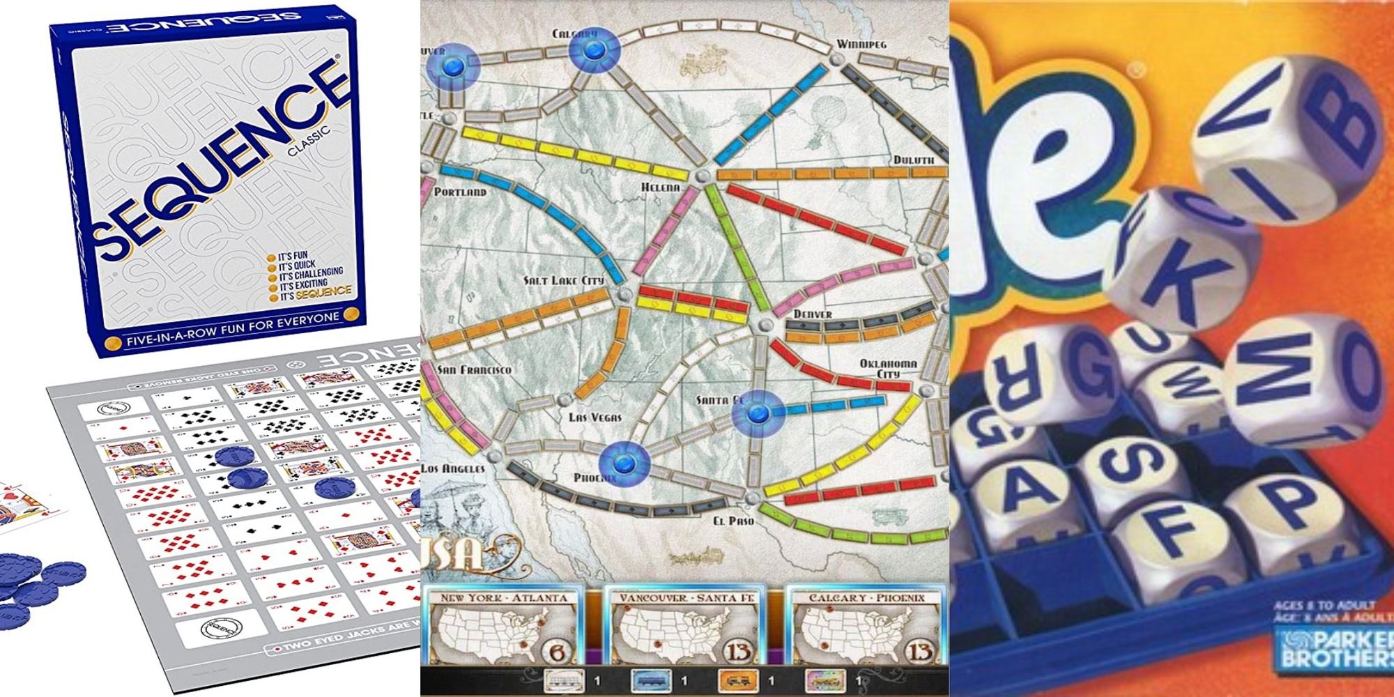 title image board games like connect 4 sequence boggle ticket to ride