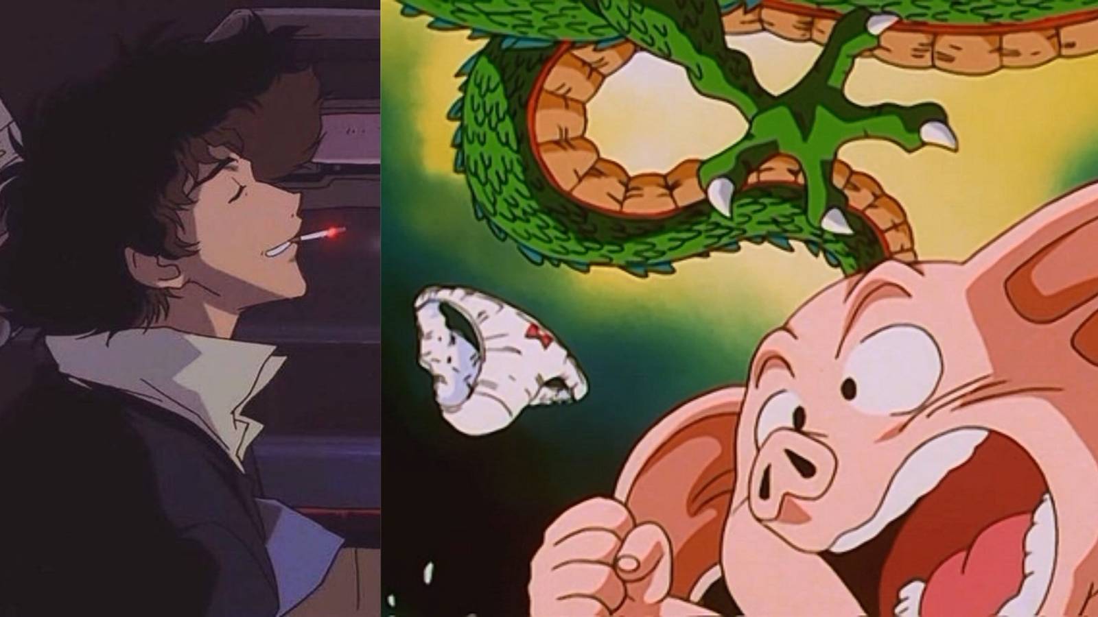 Spike from Cowboy Bebop and Oolong from Dragonball