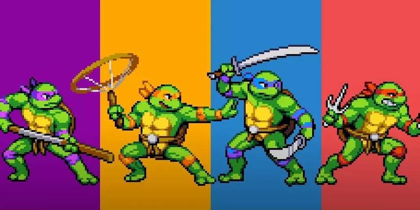 tmnt the turtles lined up 